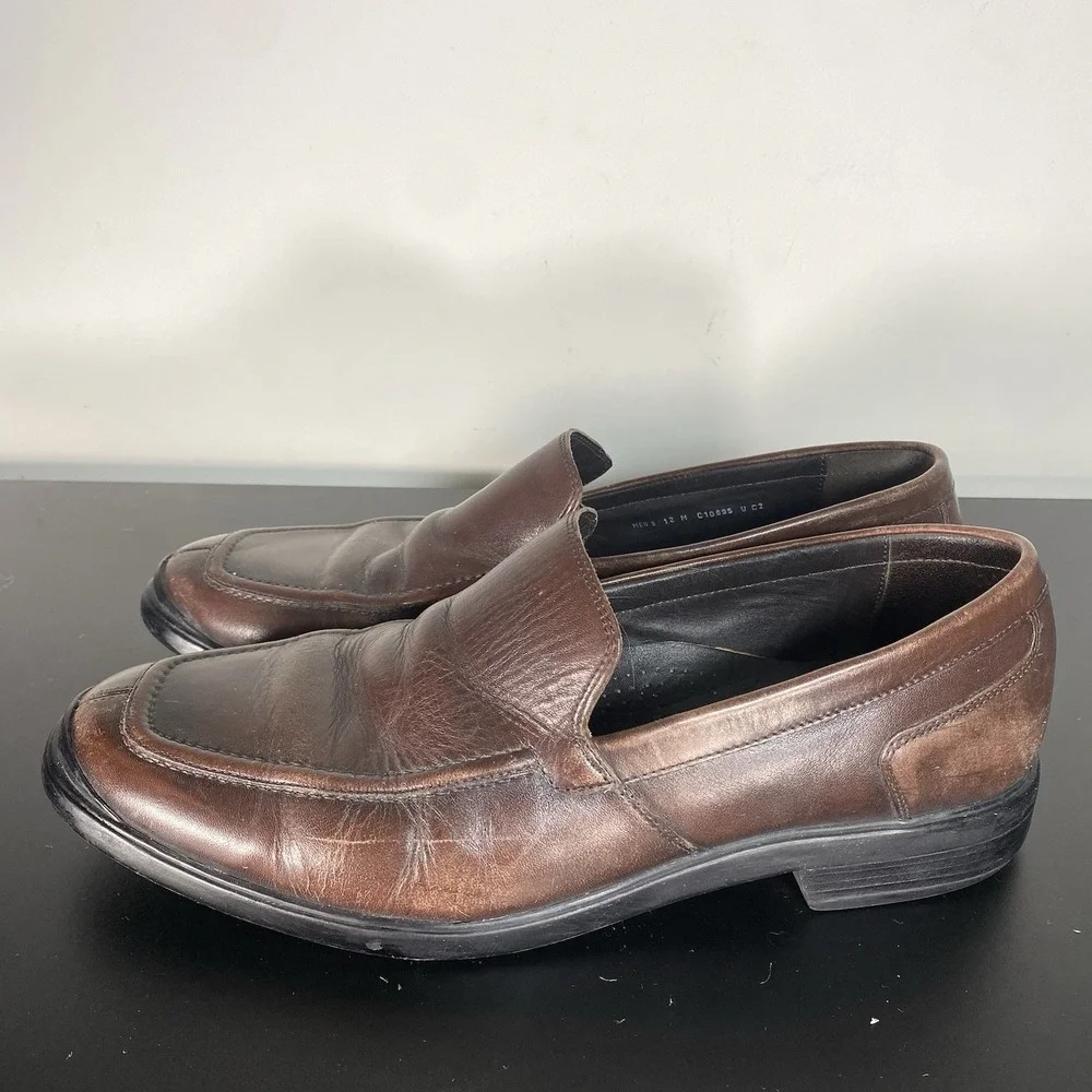 Cole Haan size 12M Men's moc toe loafers brown leather Office Career